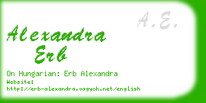 alexandra erb business card